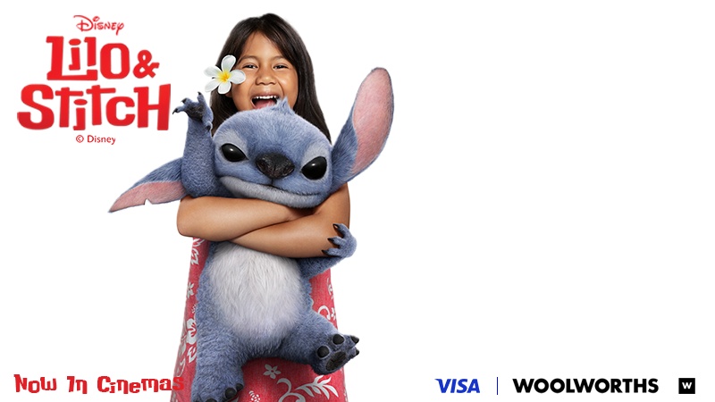 Lilo & Stitich - Now in cinema - Be the adventurous family you want to be with Visa and Woolworth